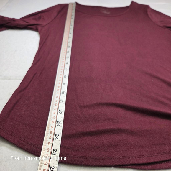 Women's APT.9 Maroon Short Sleeve Tee L - Picture 6 of 6